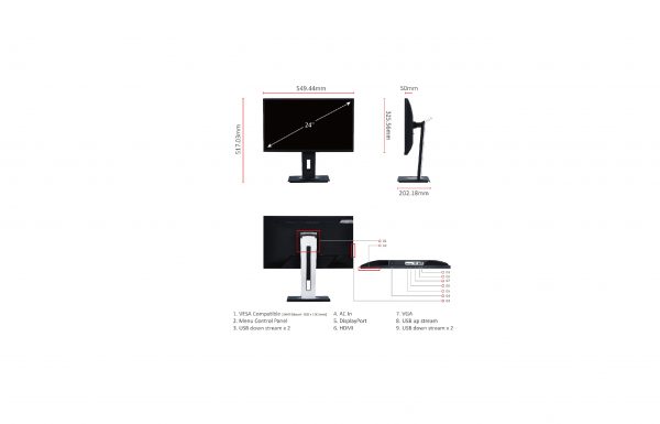 24" Advanced Ergonomics Business Monitor – Image 7